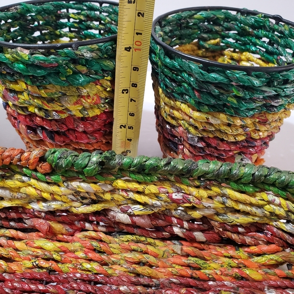 Recycled Bag Planters Handmeade in India from Recycled Bags Multi-colored - Picture 14 of 15